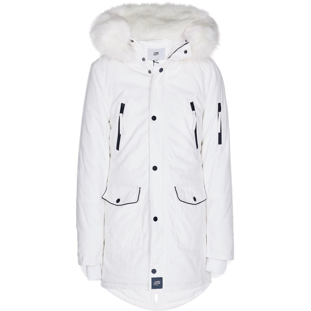 Sixth June - Parka capuche large fourrure blanc