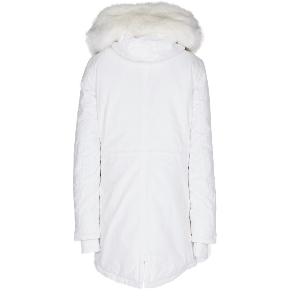 Sixth June - Parka capuche large fourrure blanc
