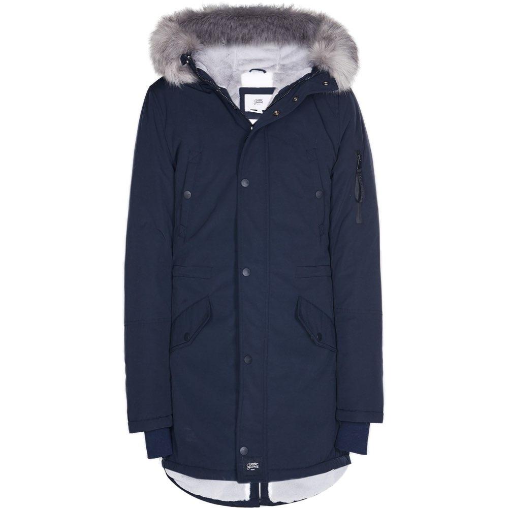 Sixth June - Parka nylon doublure fourrure Bleu foncé