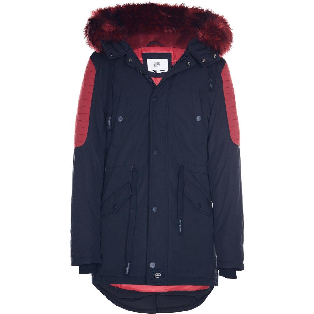 parka in polycotton with biker