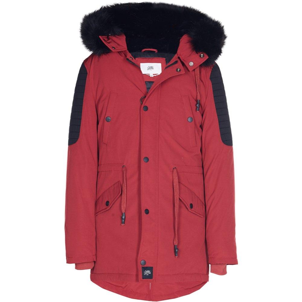 parka in polycotton with biker