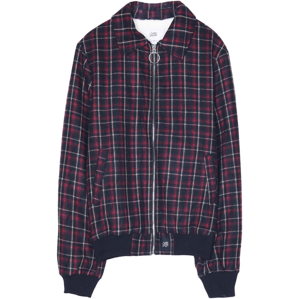 Sixth June - Blouson laine tartan noir rouge