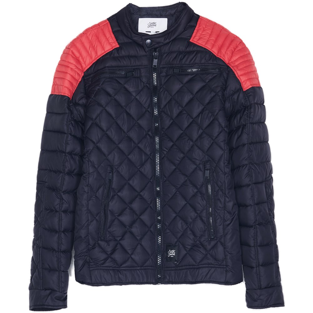 Sixth June - Blouson matelassé ajusté biker noir rouge