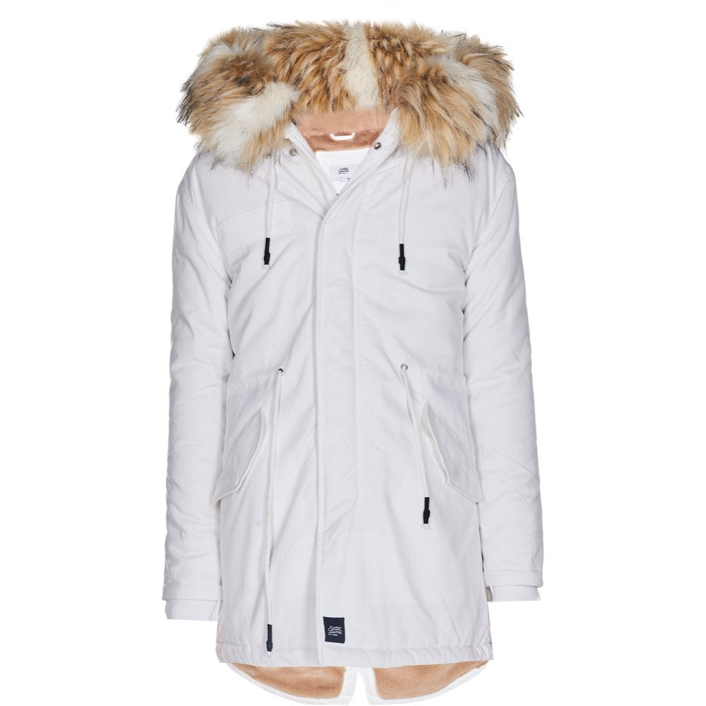 Sixth June - Parka doublure fourrure blanc beige