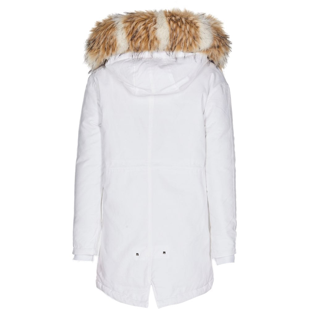 Sixth June - Parka doublure fourrure blanc beige