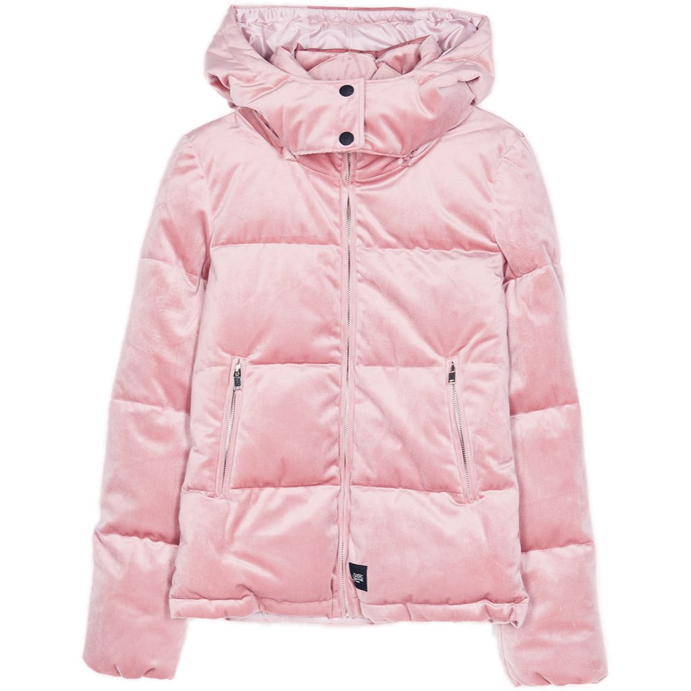 Sixth June - Doudoune courte velours rose