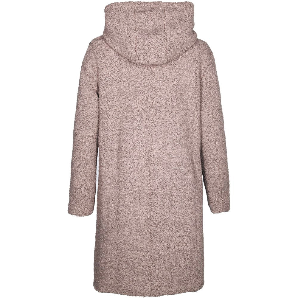 Sixth June - Manteau long bandes sherpa marron noir