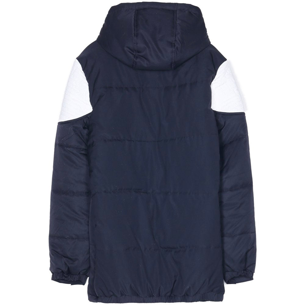 Sixth June - Doudoune biker demi zip noir blanc