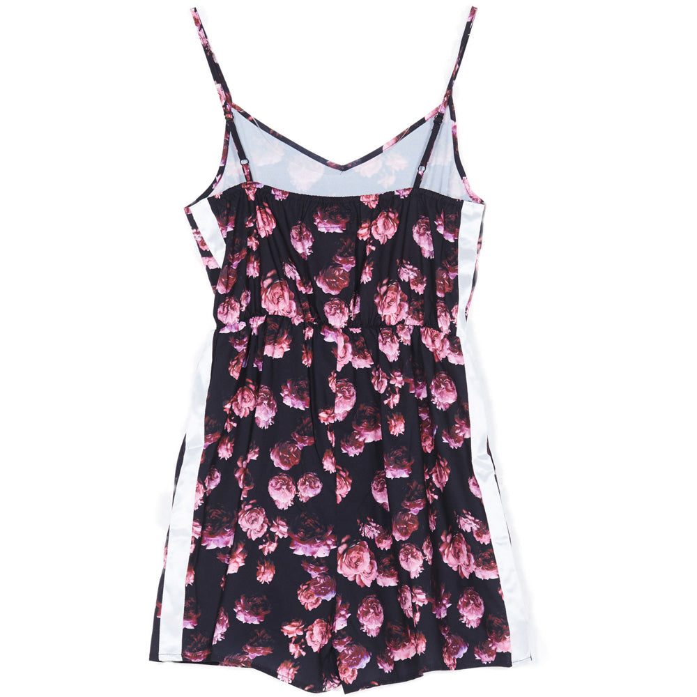 Sixth June - Combi-short satin fleurs rose