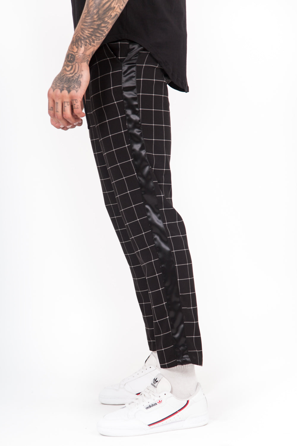 Sixth June - Pantalon carreaux bandes noir