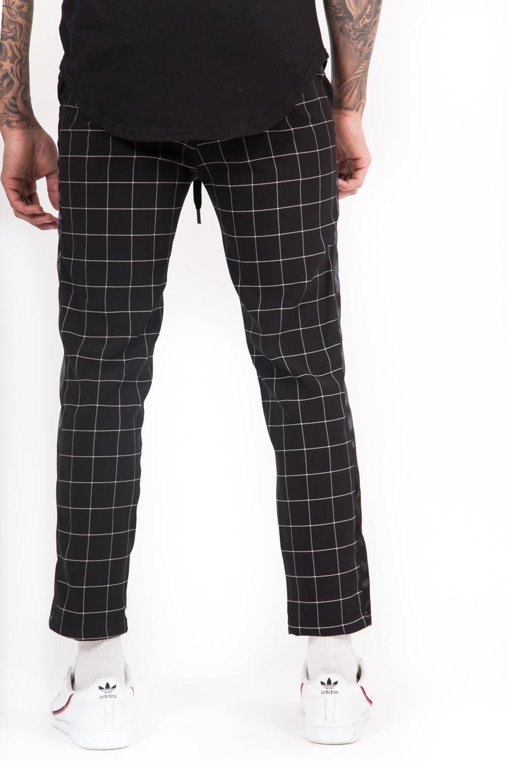 Sixth June - Pantalon carreaux bandes noir