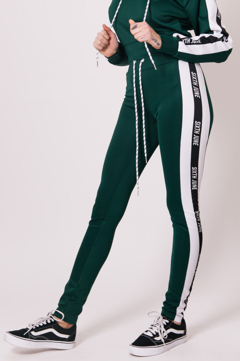Sixth June - Legging bandes tricolore logo vert