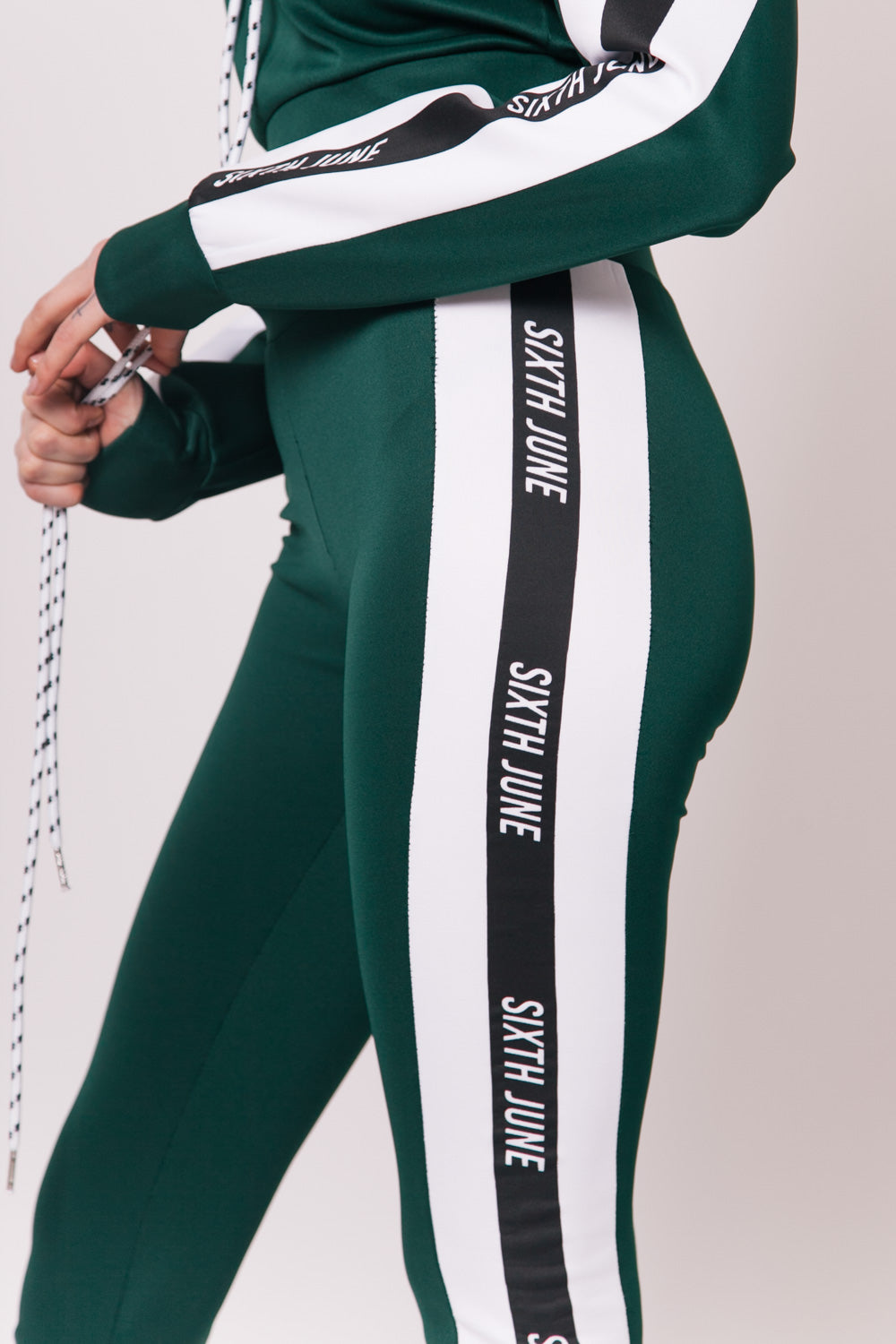 Sixth June - Legging bandes tricolore logo vert