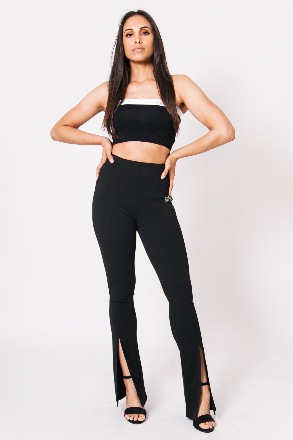 Sixth June - Pantalon flare fente Noir