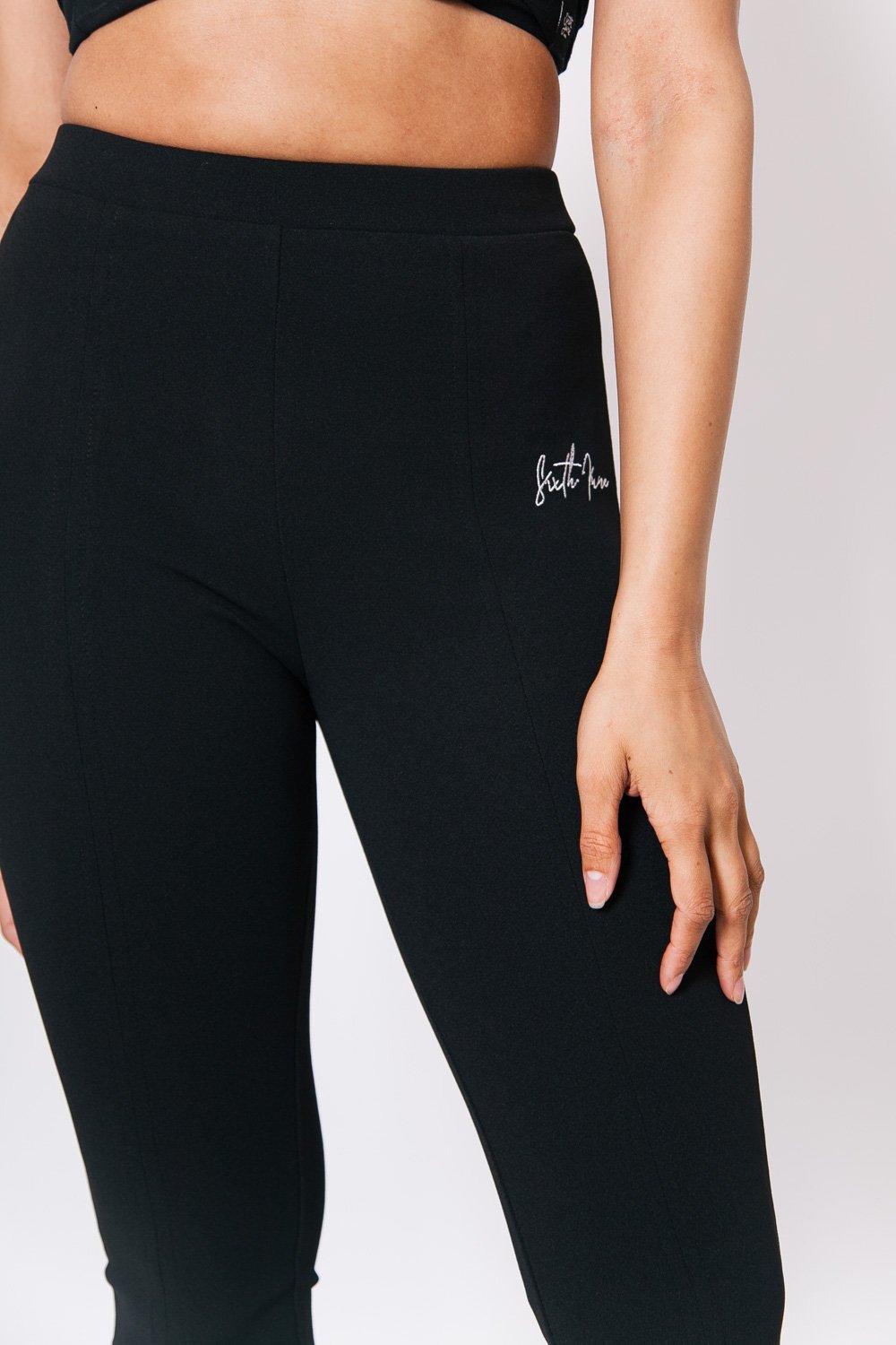 Sixth June - Pantalon flare fente Noir