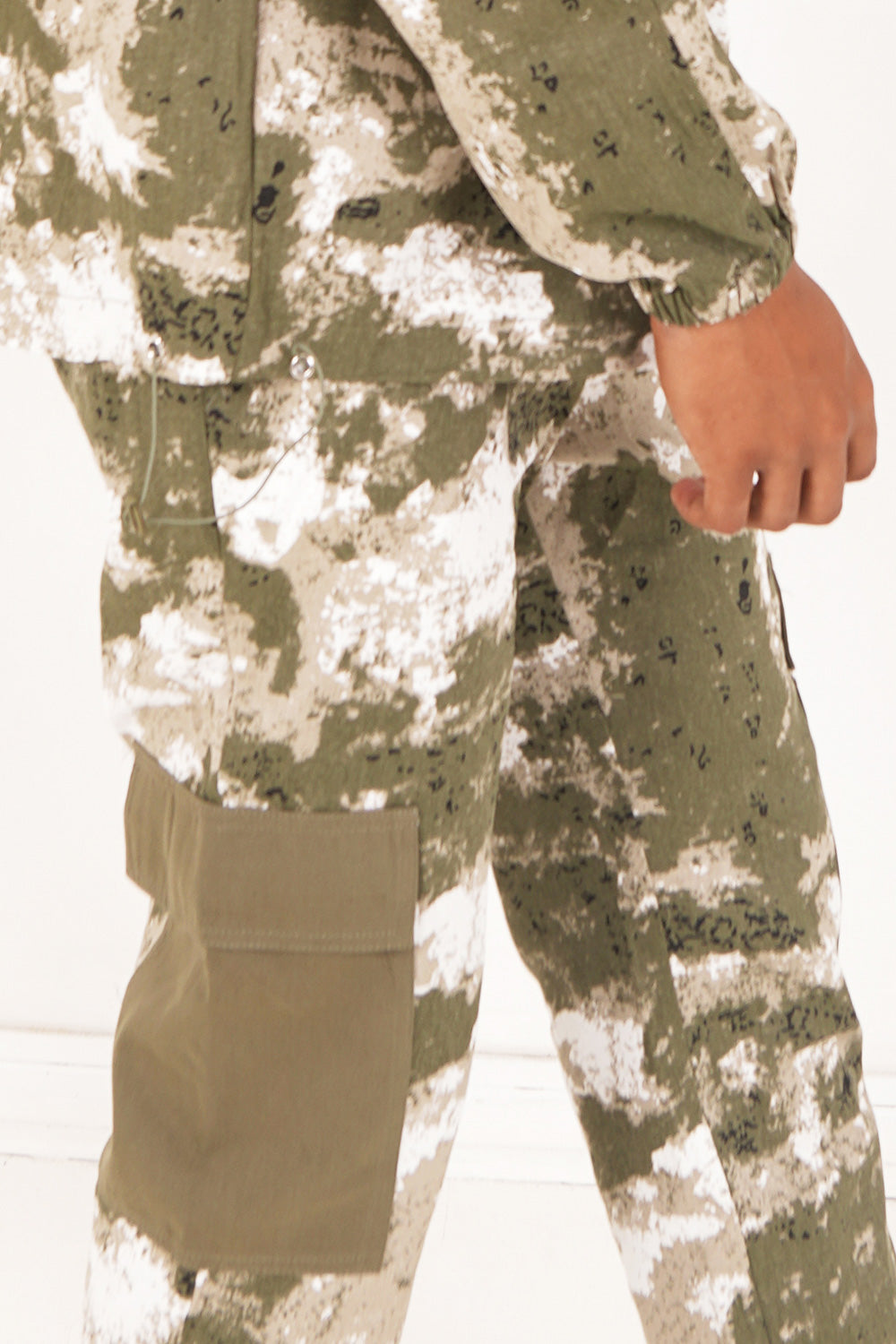 Sixth June - Pantalon cargo militaire Vert kaki