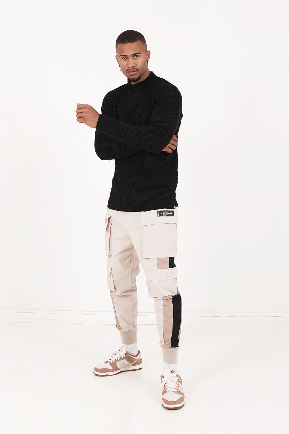 Sixth June - Pantalon cargo tricolore Beige