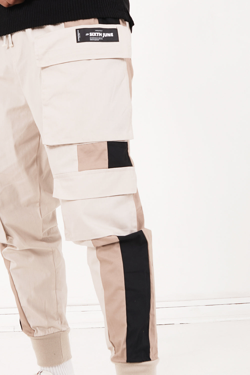 Sixth June - Pantalon cargo tricolore Beige