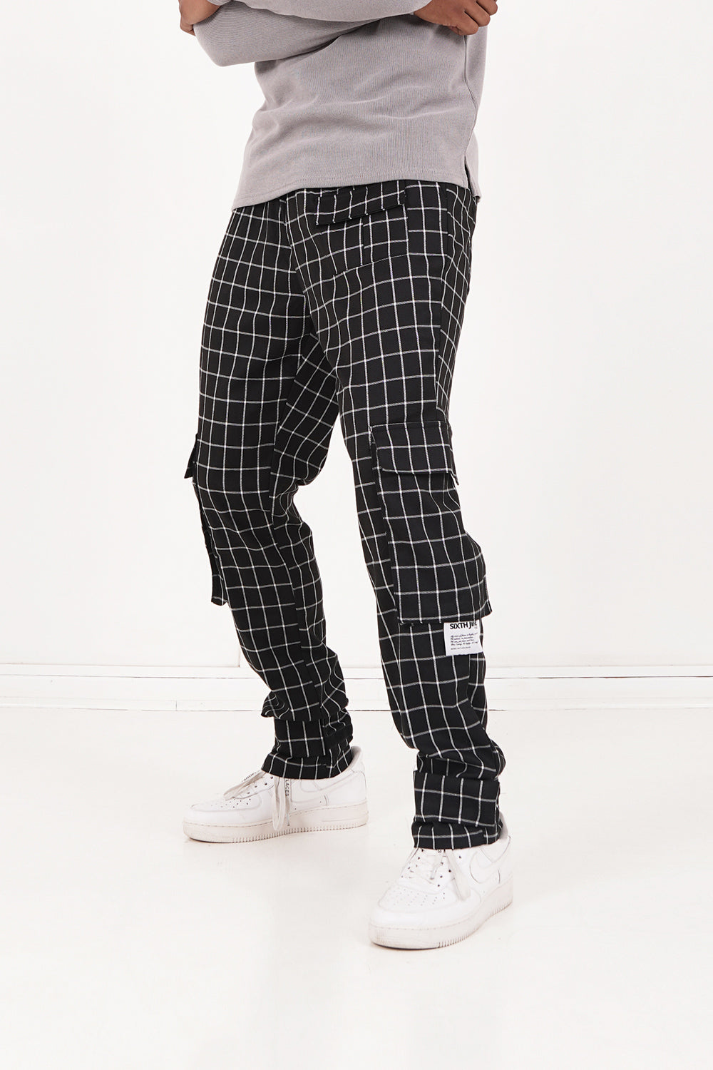 Sixth June - Pantalon cargo carreaux Noir
