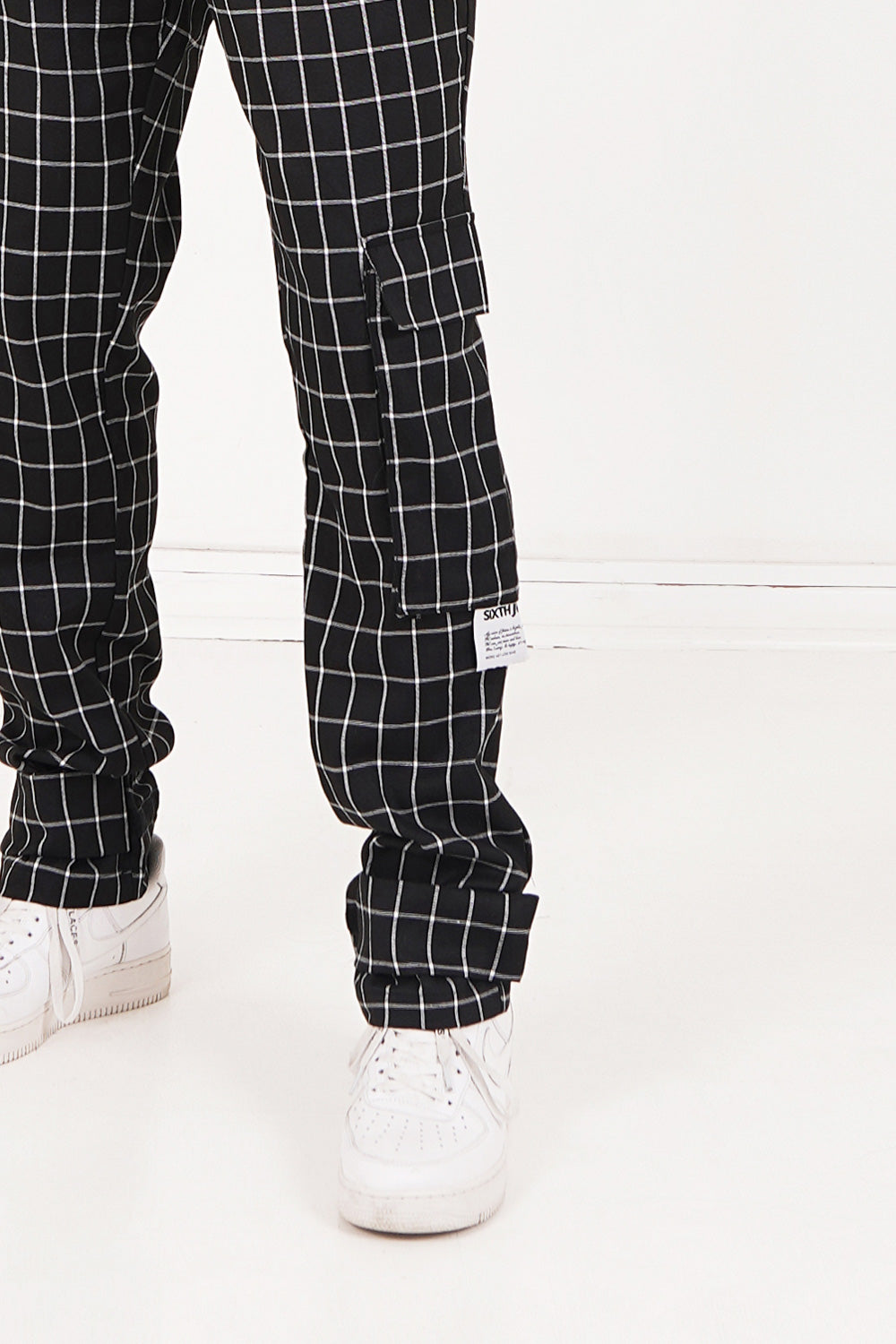 Sixth June - Pantalon cargo carreaux Noir