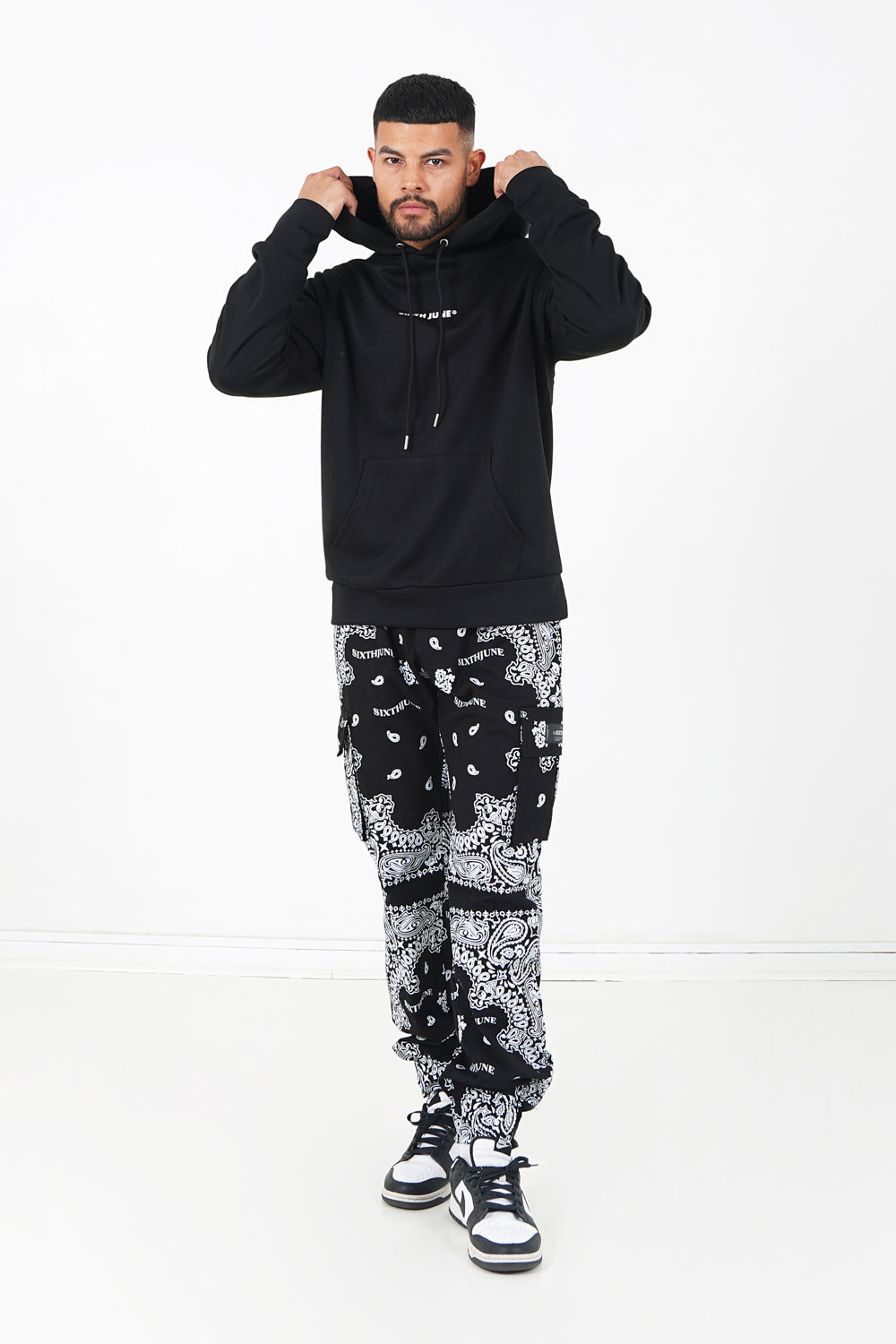 Sixth June - Pantalon bandana poches Noir