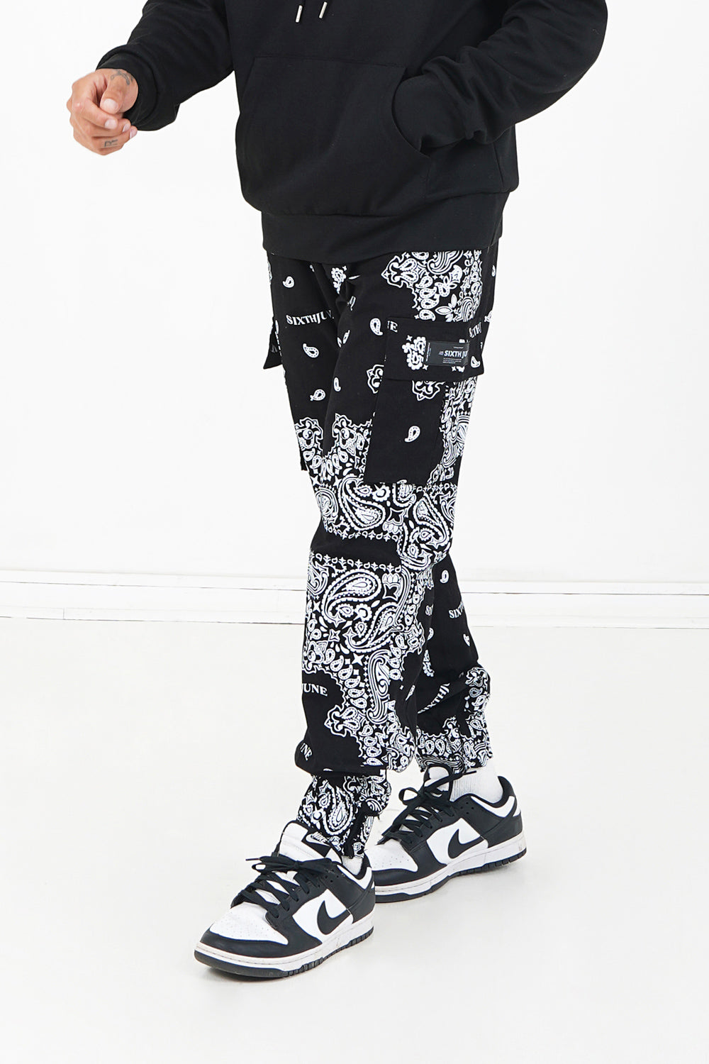 Sixth June - Pantalon bandana poches Noir