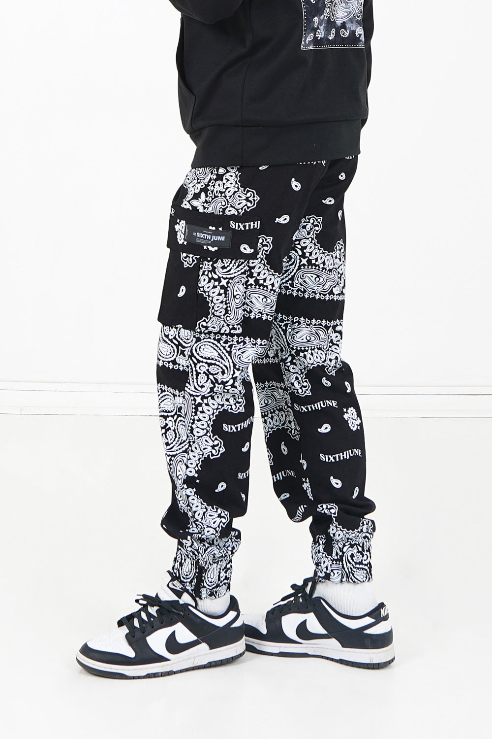 Sixth June - Pantalon bandana poches Noir