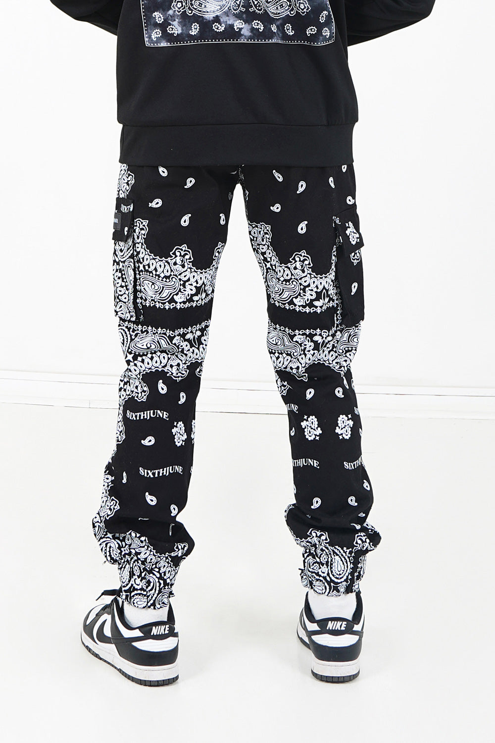 Sixth June - Pantalon bandana poches Noir