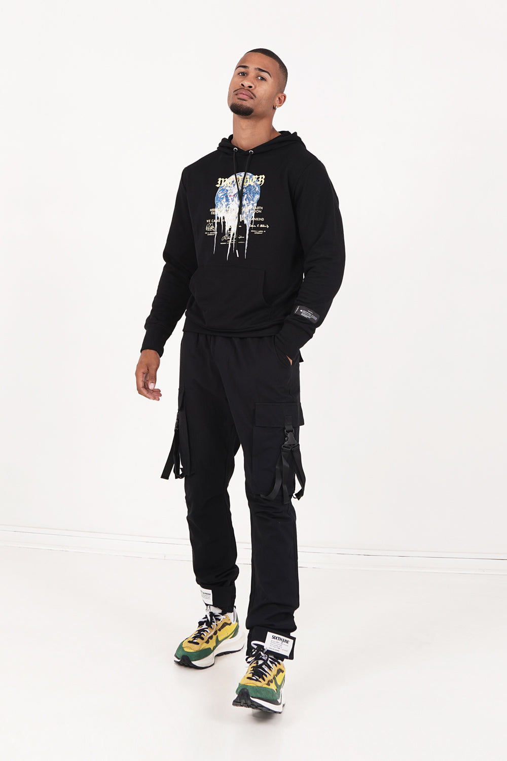 Sixth June - Pantalon cargo sangles Noir