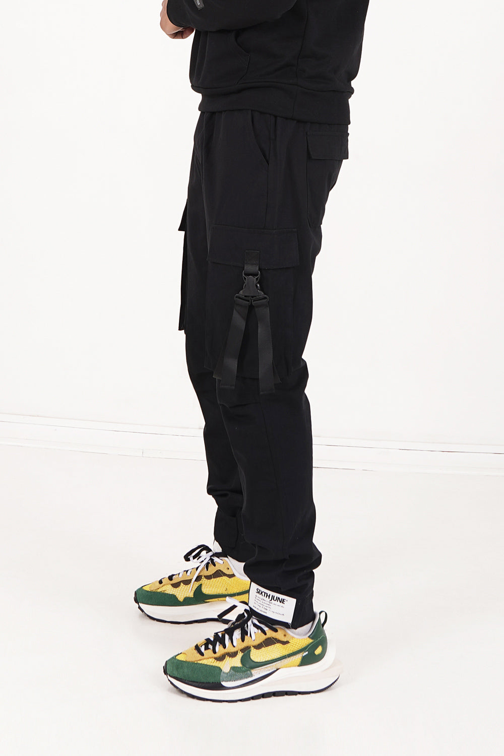 Sixth June - Pantalon cargo sangles Noir