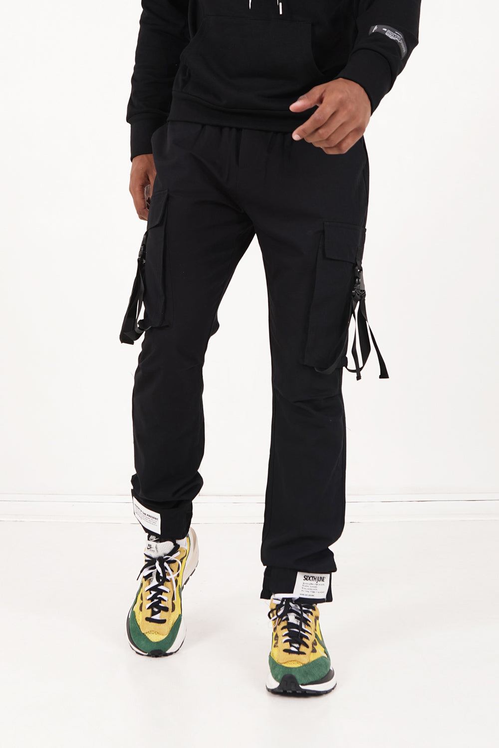 Sixth June - Pantalon cargo sangles Noir