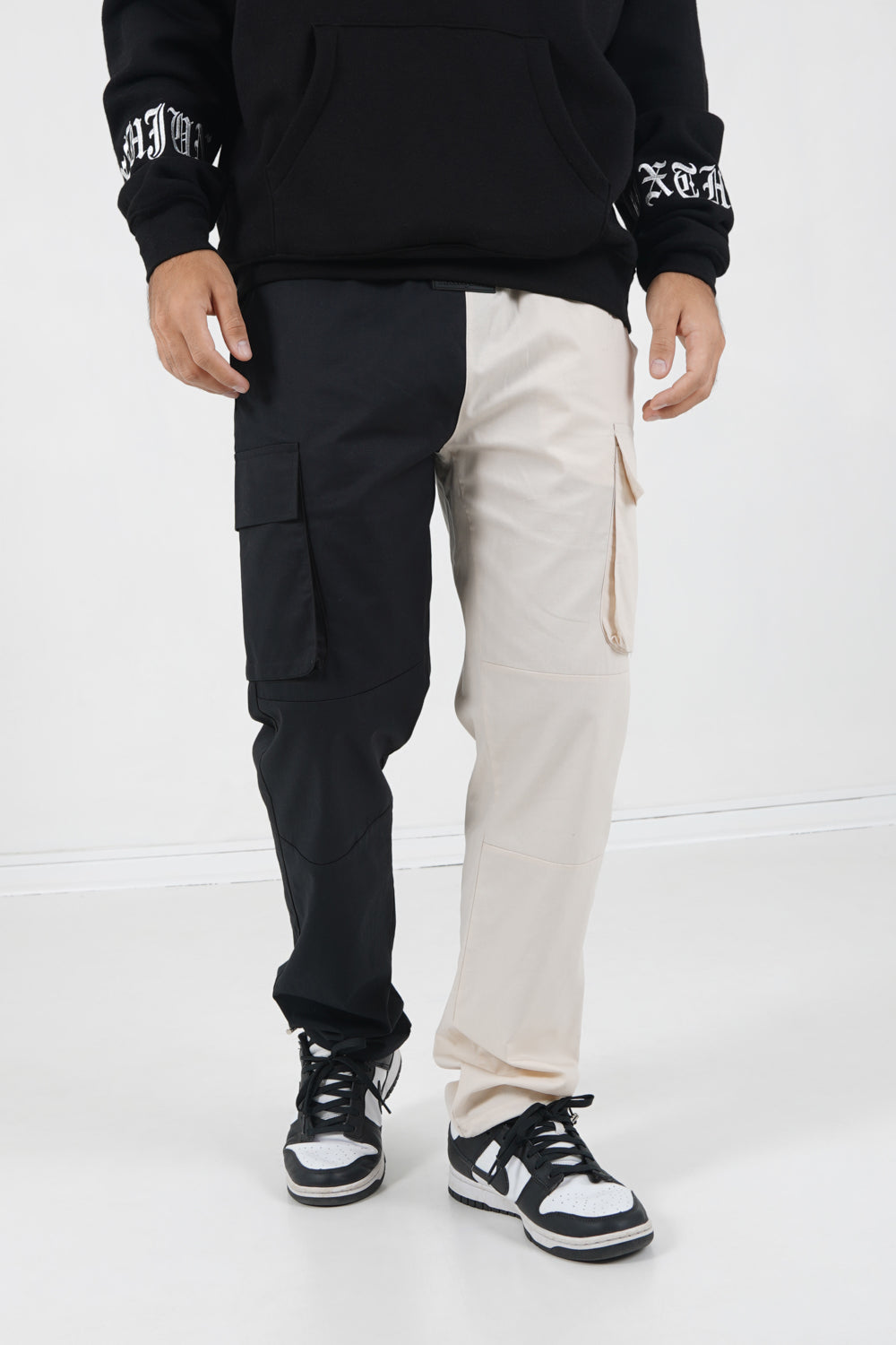 Sixth June - Pantalon cargo bicolore poches Multicolore