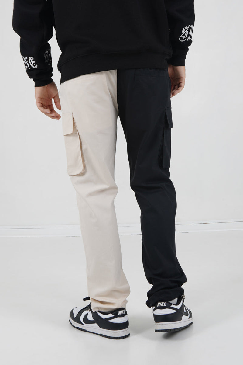 Sixth June - Pantalon cargo bicolore poches Multicolore