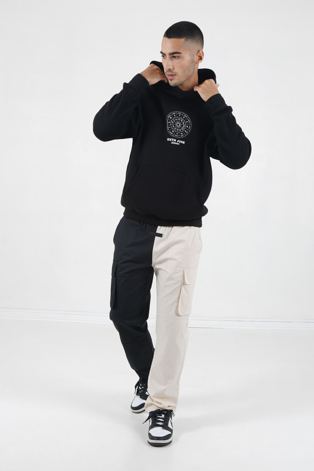 Sixth June - Pantalon cargo bicolore poches Multicolore