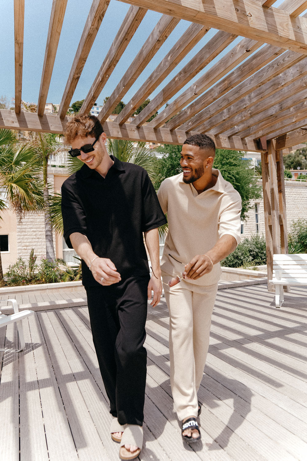 Sixth June - Pantalon gaufré droit Noir