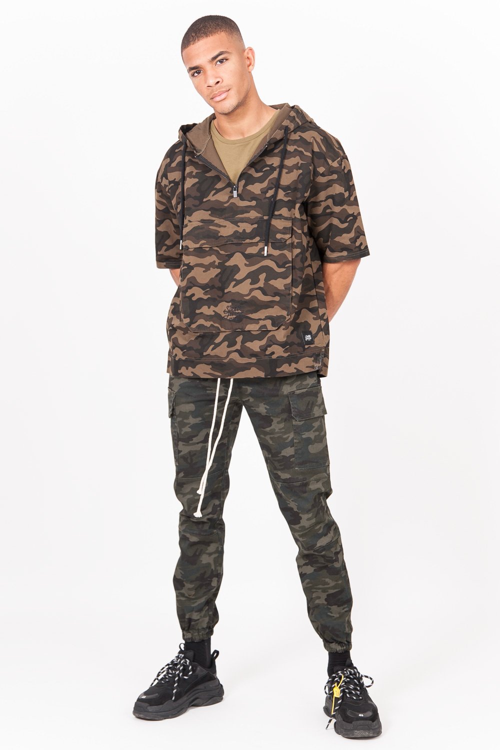 Sixth June - Pantalon cargo cordons Vert kaki