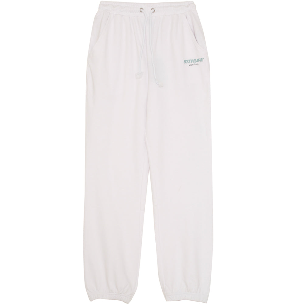 Sixth June - Pantalon Jogging logo blanc