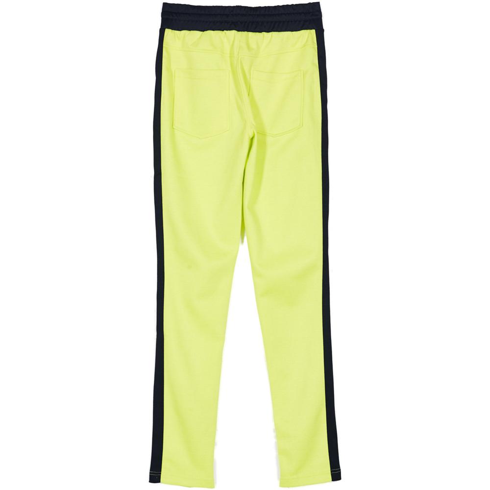 bands zip black joggers yellow fluorescent
