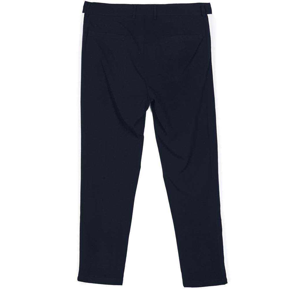 flowing bands white pants black