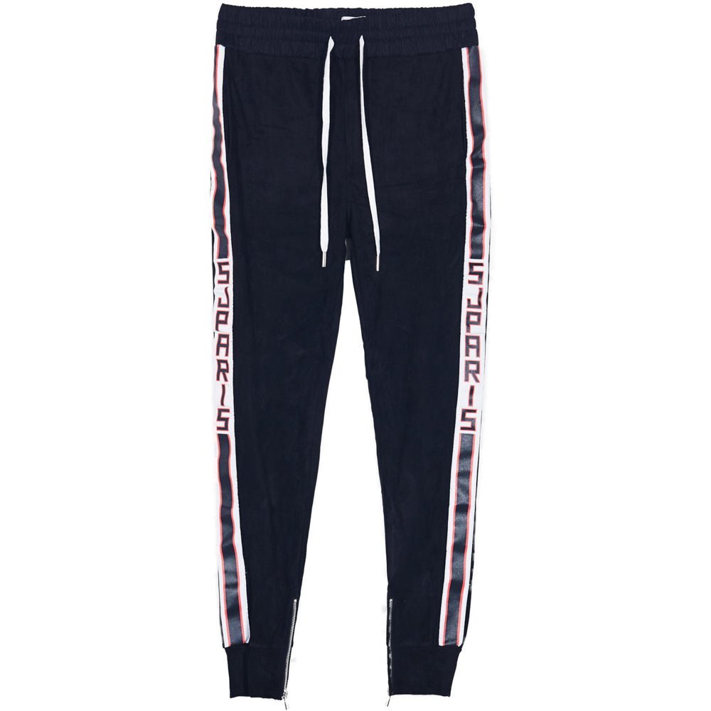 Sixth June - Jogging suédine bandes texte noir