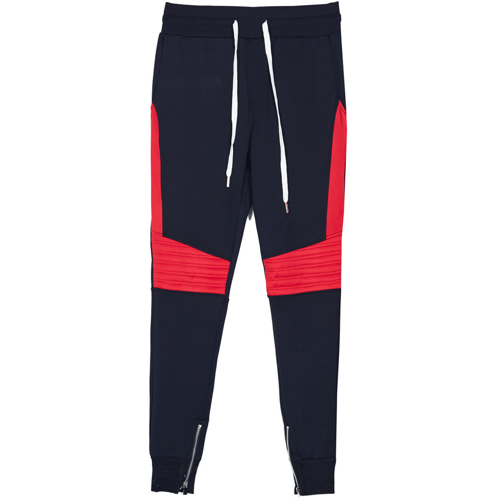 Sixth June - Jogging empiècement biker noir rouge