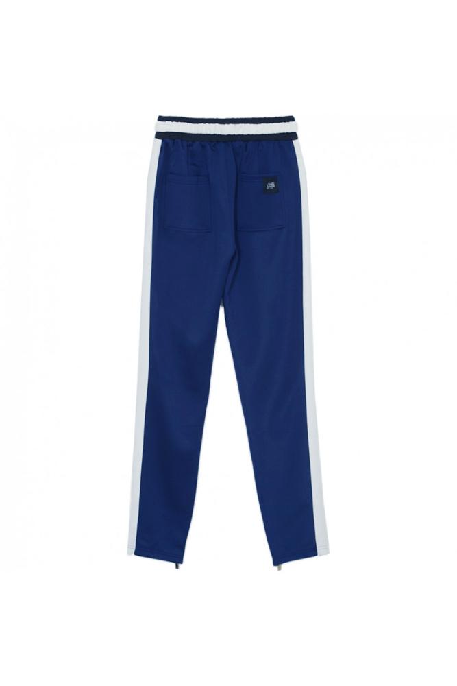 Jogging bicolores zips bleu blanc