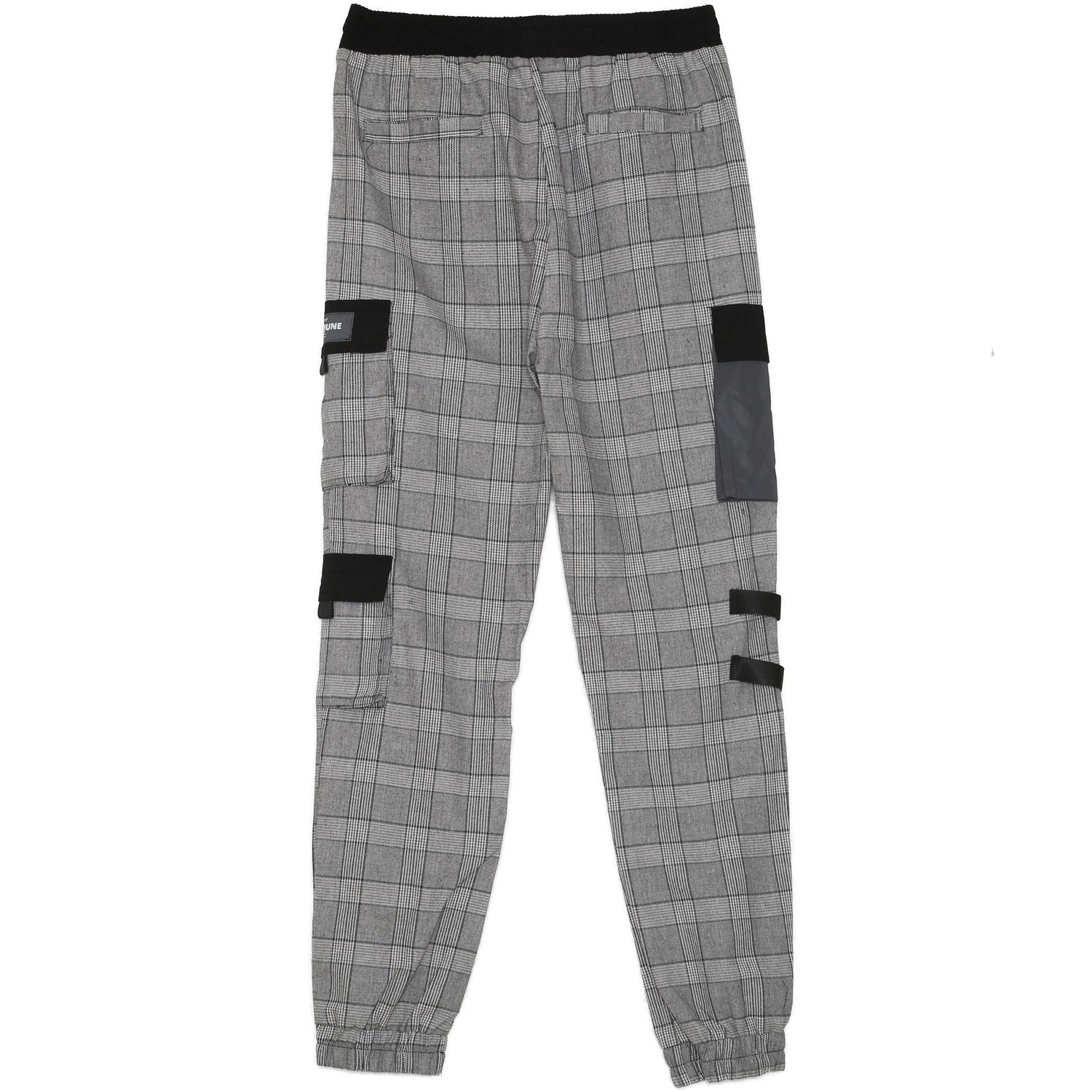 Sixth June - Pantalon cargo Prince de Galles noir