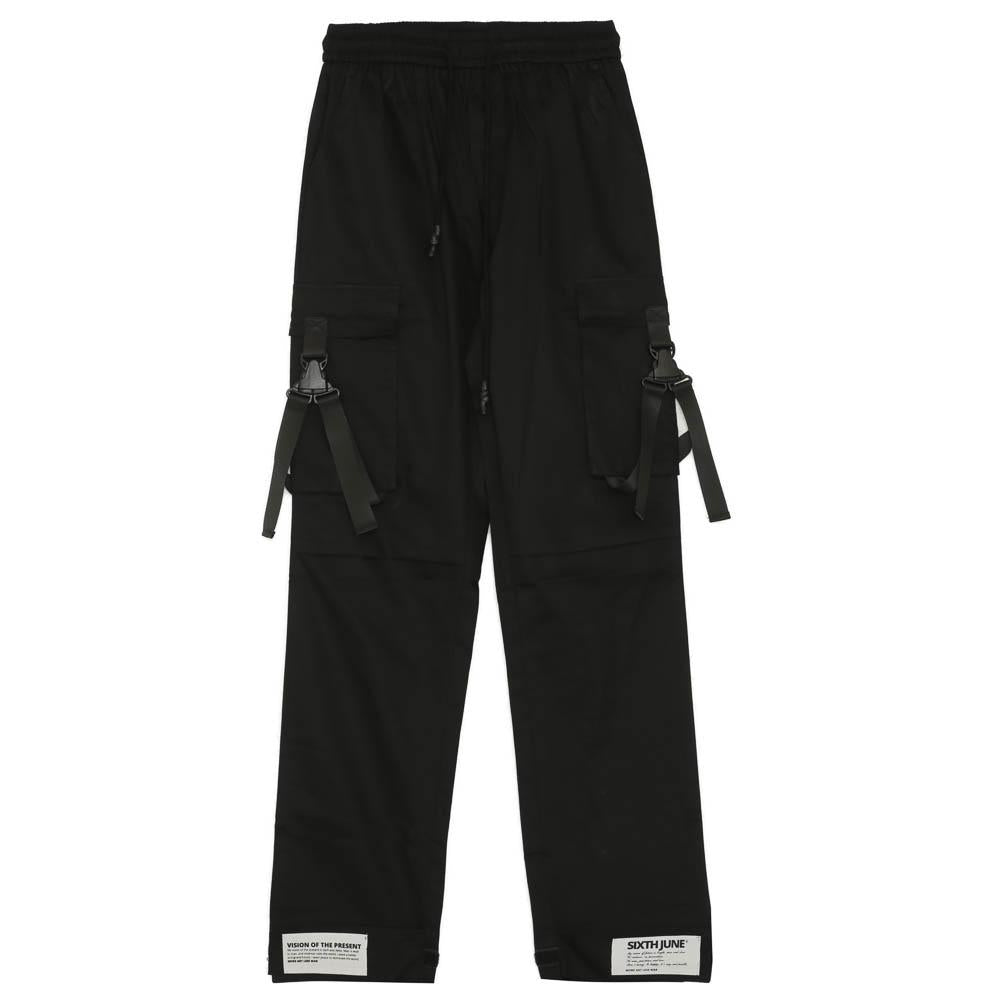 Pantalon cargo sangles Noir