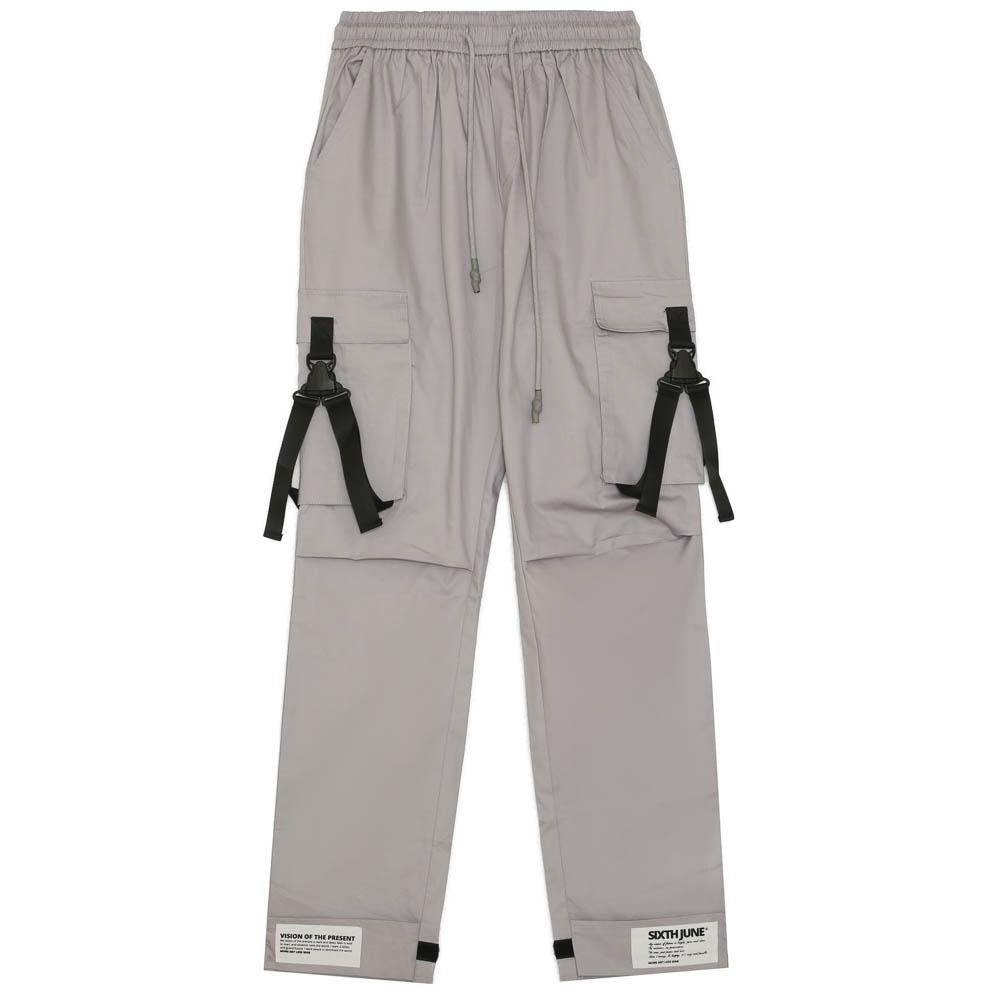 Sixth June - Pantalon cargo sangles Gris