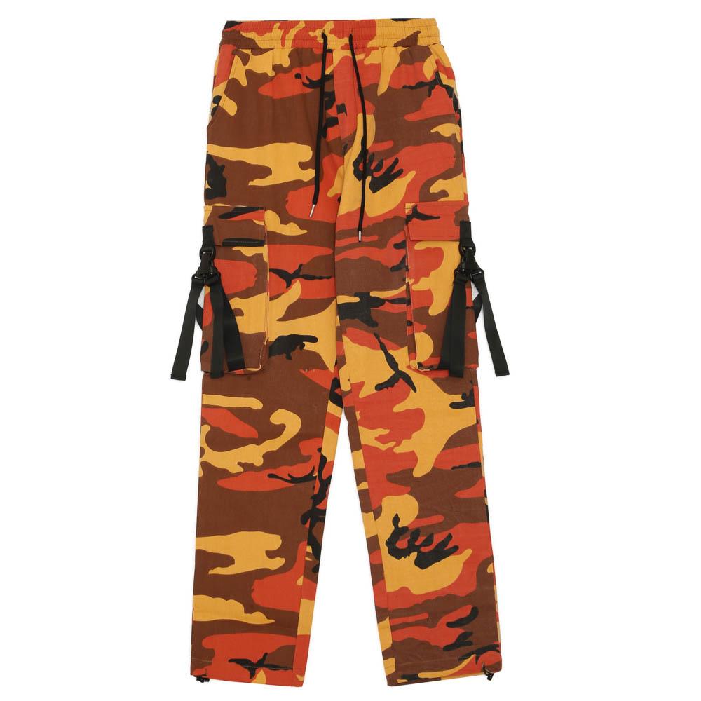 Sixth June - Pantalon camouflage sangles Orange