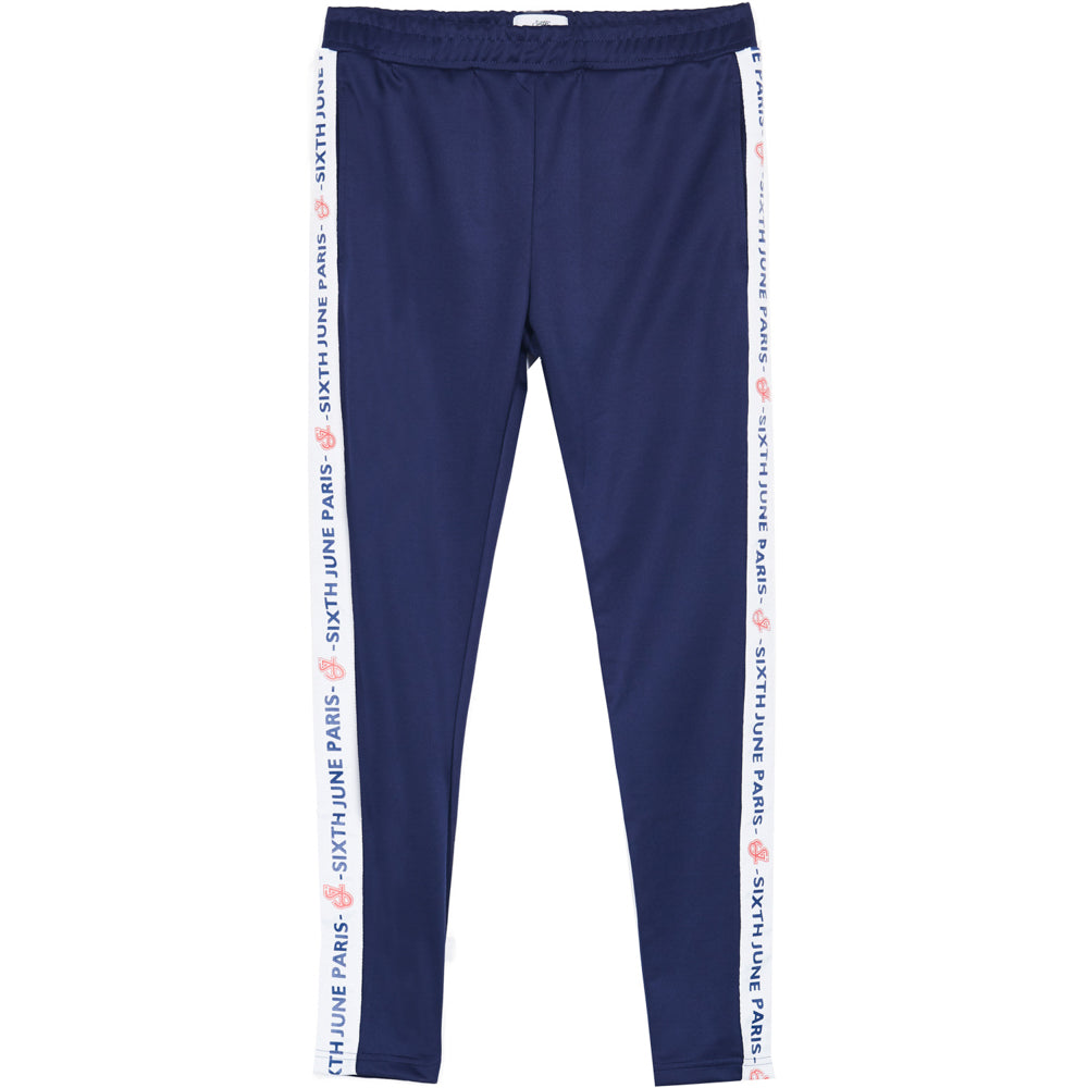 Sixth June - Legging bandes texte bleu