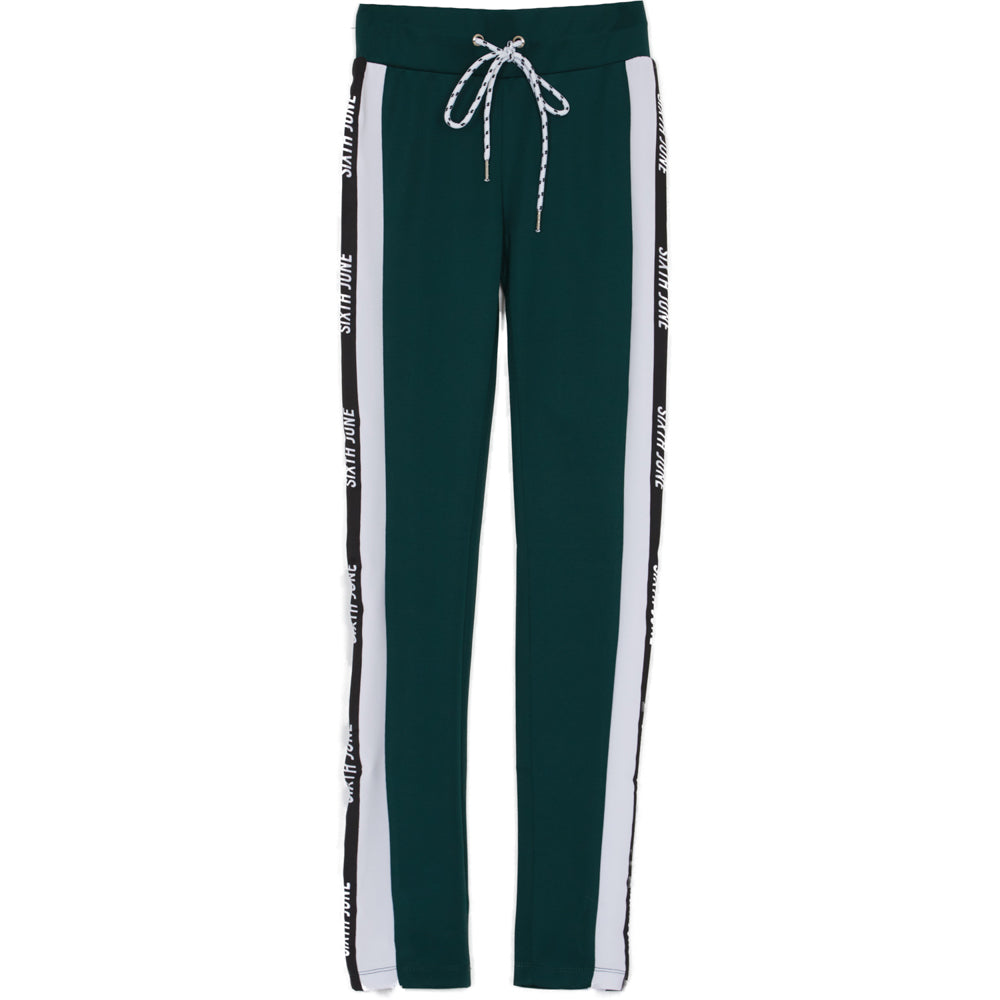 Sixth June - Legging bandes tricolore logo vert