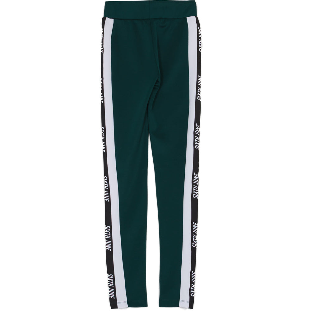 Sixth June - Legging bandes tricolore logo vert