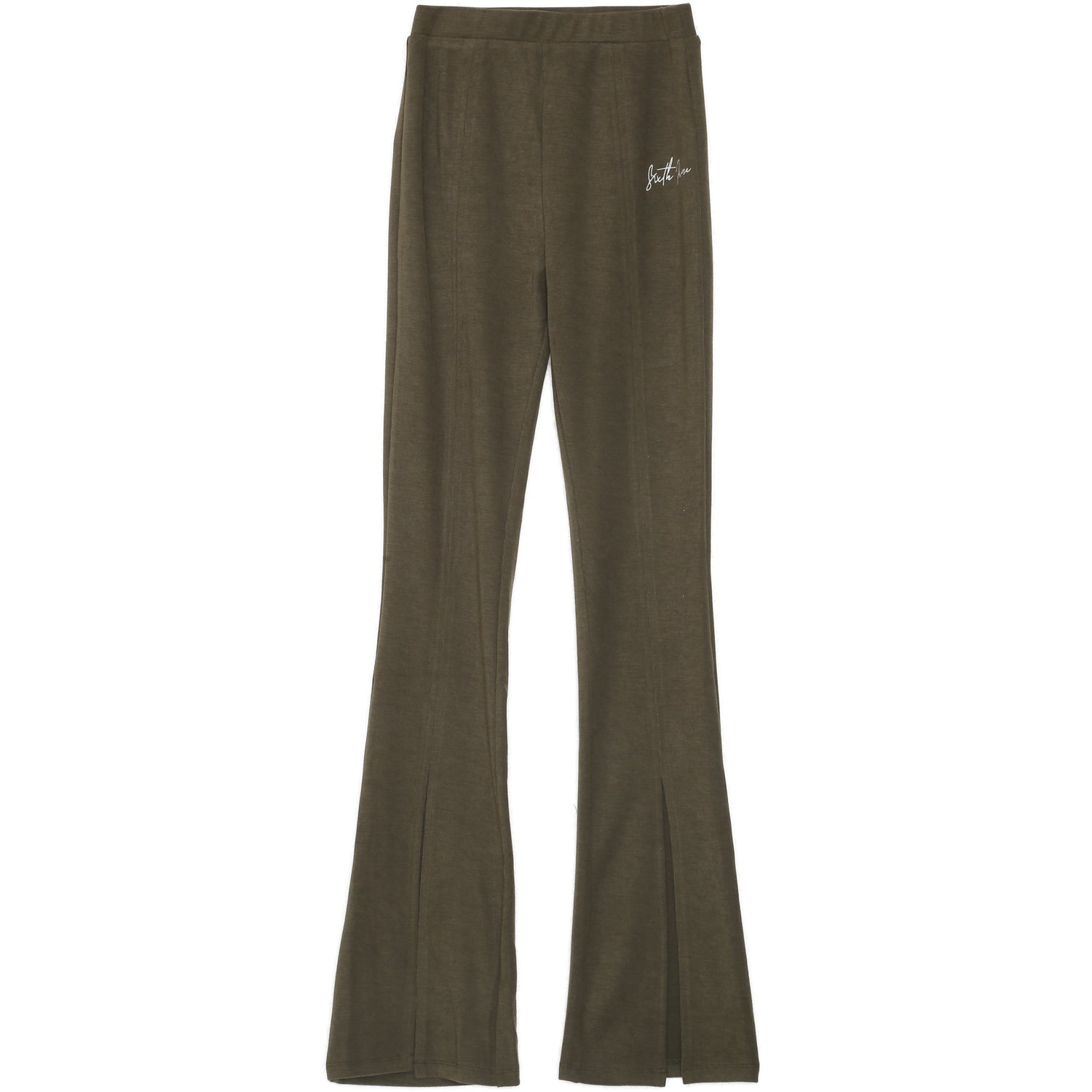 Sixth June - Pantalon évasé fente vert foncé